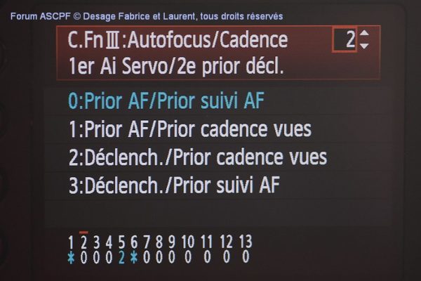 Réglages de l'appareil